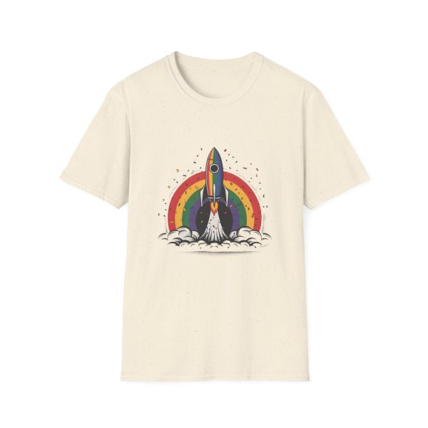 Tshirt LGBT+ fusée avec arc-en-ciel en arrière-plan design futuriste et coloré pour fierté et soutien à la communauté LGBTQ+ shirt t-shirt - Image 37