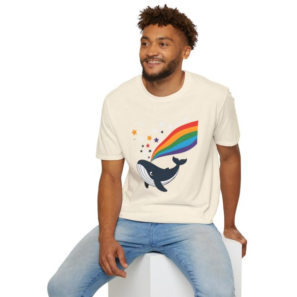 Tshirt LGBTQ+ baleine avec arc-en-ciel et étoiles design magique et coloré pour soutenir la diversité et inclusion LGBTQ+ shirt t-shirt - Image 48