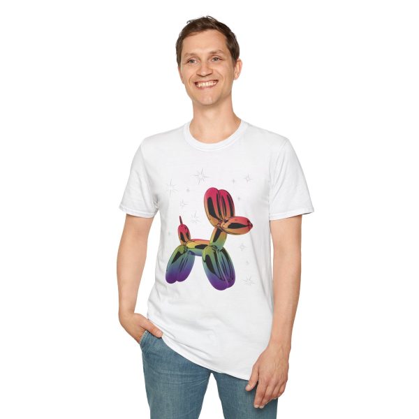 Tshirt LGBTQ+ ballon chien coloré sur fond noir design fun et éclatant pour célébrer la fierté LGBT+ et diversité des genres shirt t-shirt - Image 19