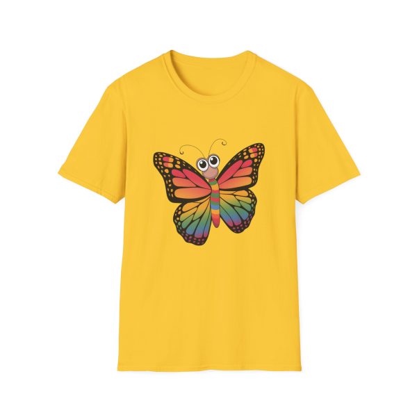 Tshirt LGBTQ+ papillon coloré avec grands yeux sur fond noir design vibrant et amusant pour célébrer la diversité LGBTQ+ shirt t-shirt - Image 49