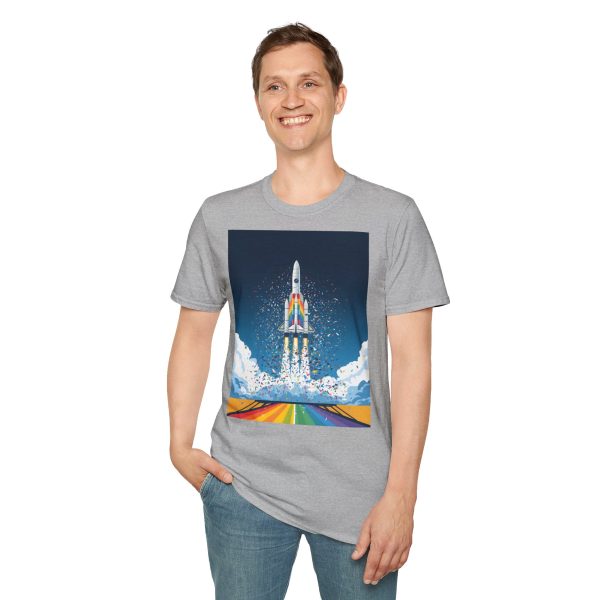 Tshirt LGBTQ+ fusée décolle dans le ciel design futuriste et inspirant pour célébrer la fierté et inclusion LGBTQ+ shirt t-shirt - Image 31