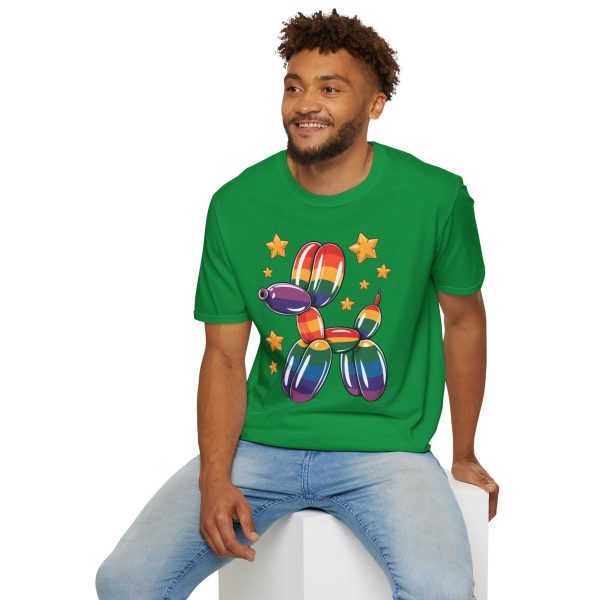 Tshirt Drapeau LGBT ballon en forme de chien avec étoiles design amusant et coloré pour soutien à la communauté LGBTQ+ et diversité t-shirt - Image 96