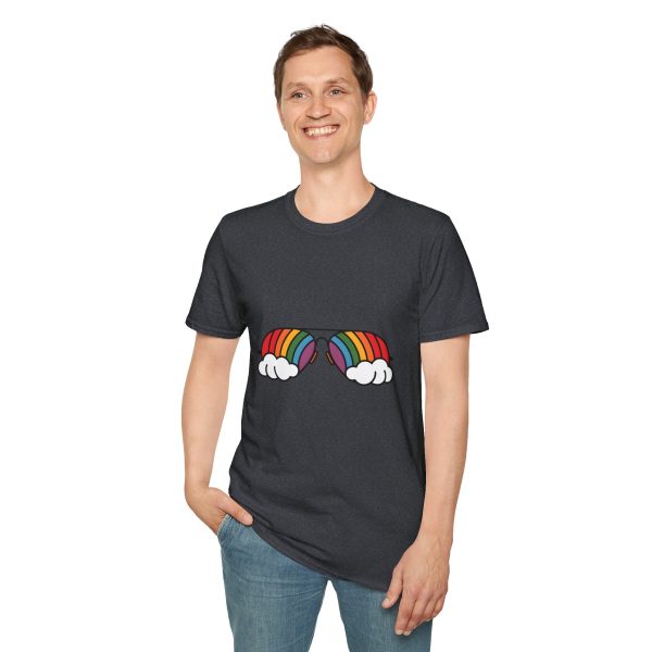 Tshirt Drapeau LGBT lunettes avec arc-en-ciel design amusant et stylé pour sensibilisation et soutien à la communauté LGBTQ+ shirt t-shirt - Image 7