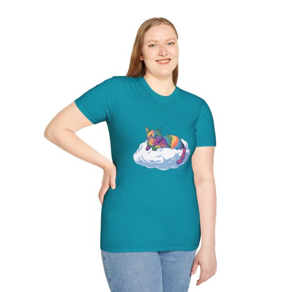 Tshirt Drapeau LGBT chat allongé sur un nuage design mignon et poétique pour sensibilisation et inclusion LGBTQ+ shirt t-shirt - Image 101