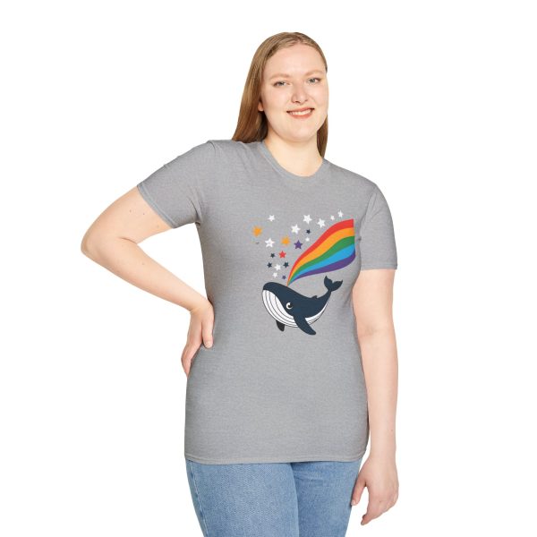 Tshirt LGBTQ+ baleine avec arc-en-ciel et étoiles design magique et coloré pour soutenir la diversité et inclusion LGBTQ+ shirt t-shirt - Image 29