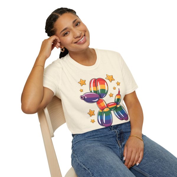 Tshirt Drapeau LGBT ballon en forme de chien avec étoiles design amusant et coloré pour soutien à la communauté LGBTQ+ et diversité t-shirt - Image 46