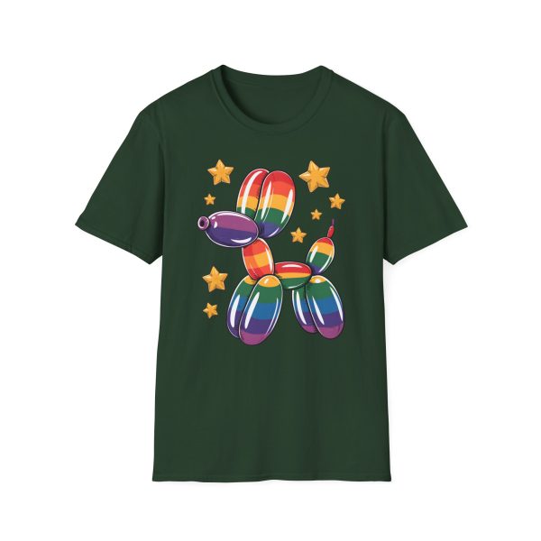 Tshirt Drapeau LGBT ballon en forme de chien avec étoiles design amusant et coloré pour soutien à la communauté LGBTQ+ et diversité t-shirt - Image 73