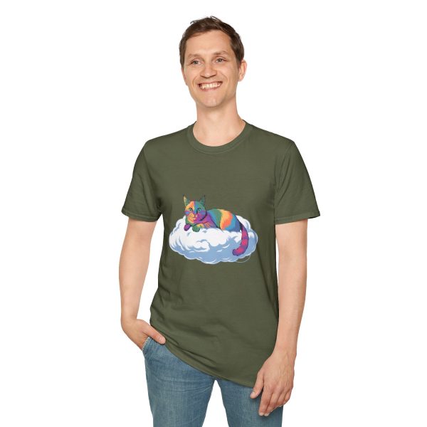 Tshirt Drapeau LGBT chat allongé sur un nuage design mignon et poétique pour sensibilisation et inclusion LGBTQ+ shirt t-shirt - Image 67