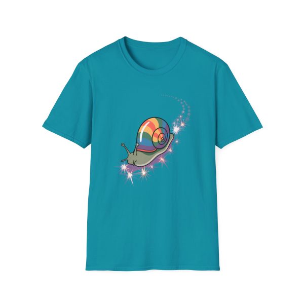 Tshirt LGBT+ escargot avec coquille colorée sur son dos design original et mignon pour célébrer la diversité et fierté LGBTQ+ shirt t-shirt - Image 97