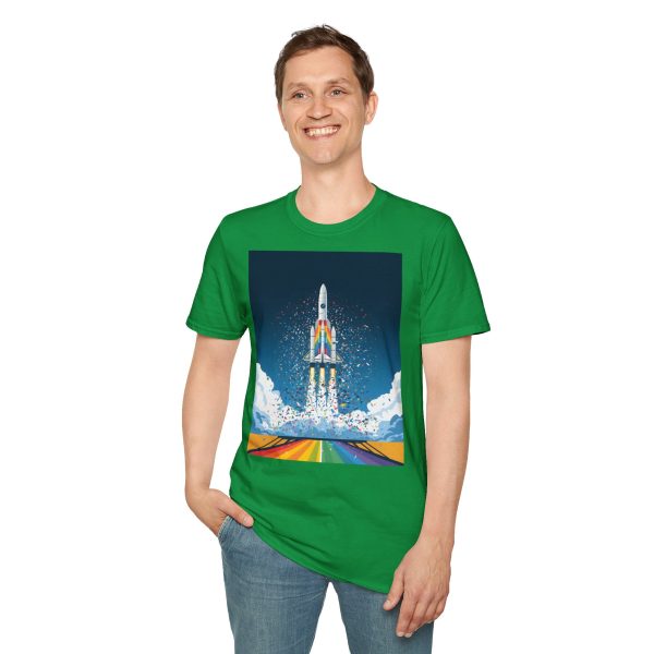 Tshirt LGBTQ+ fusée décolle dans le ciel design futuriste et inspirant pour célébrer la fierté et inclusion LGBTQ+ shirt t-shirt - Image 91