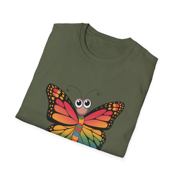 Tshirt LGBTQ+ papillon coloré avec grands yeux sur fond noir design vibrant et amusant pour célébrer la diversité LGBTQ+ shirt t-shirt - Image 64