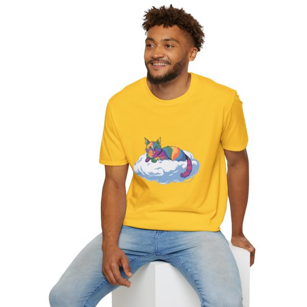 Tshirt Drapeau LGBT chat allongé sur un nuage design mignon et poétique pour sensibilisation et inclusion LGBTQ+ shirt t-shirt - Image 60