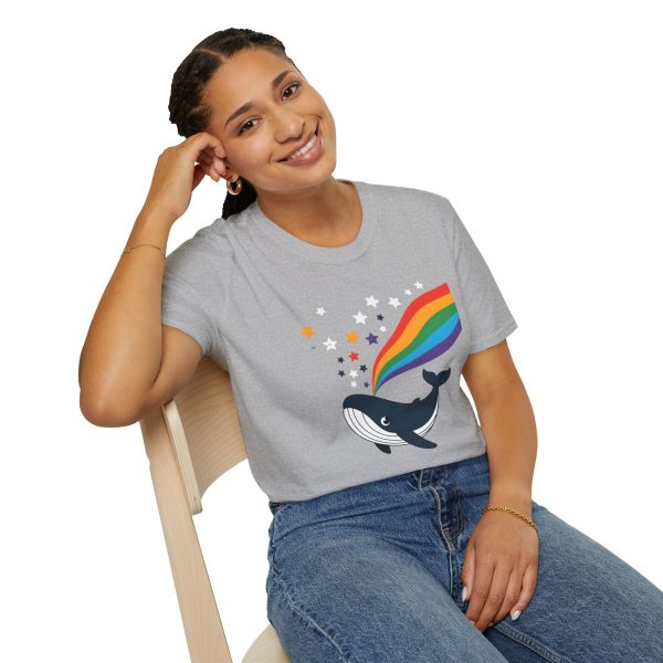 Tshirt LGBTQ+ baleine avec arc-en-ciel et étoiles design magique et coloré pour soutenir la diversité et inclusion LGBTQ+ shirt t-shirt - Image 34