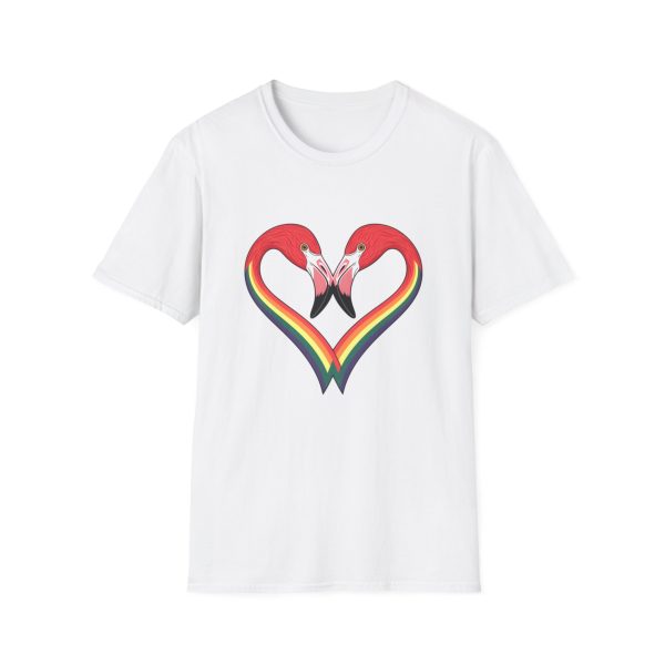 Tshirt LGBT+ flamants roses formant un coeur design symbolique pour célébration de l'amour et fierté LGBTQ+ et diversité shirt t-shirt - Image 13