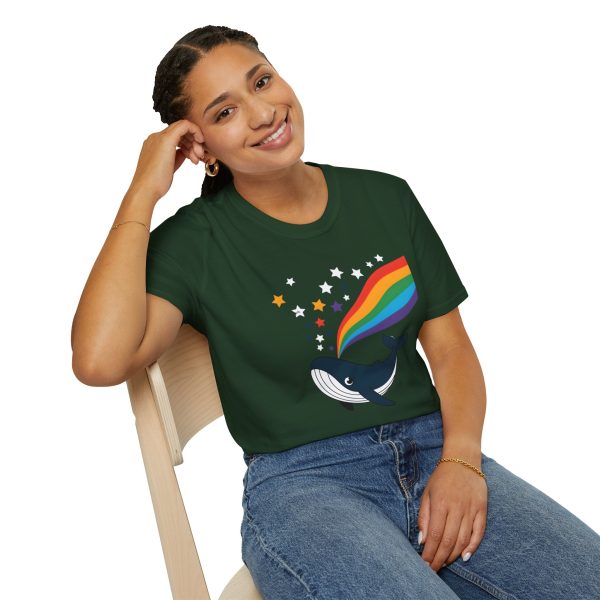 Tshirt LGBTQ+ baleine avec arc-en-ciel et étoiles design magique et coloré pour soutenir la diversité et inclusion LGBTQ+ shirt t-shirt - Image 82