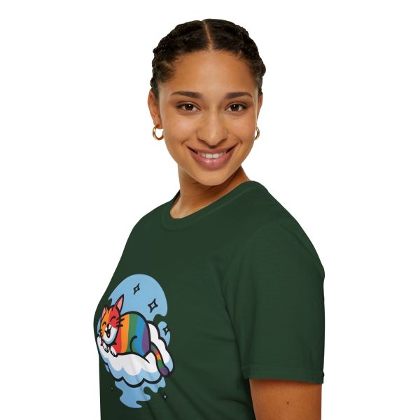 Tshirt Drapeau LGBT chat dormant sur un nuage design mignon et apaisant pour fierté LGBTQ+ et inclusion universelle shirt t-shirt - Image 81