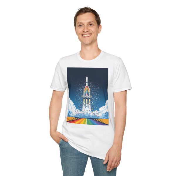 Tshirt LGBTQ+ fusée décolle dans le ciel design futuriste et inspirant pour célébrer la fierté et inclusion LGBTQ+ shirt t-shirt - Image 19