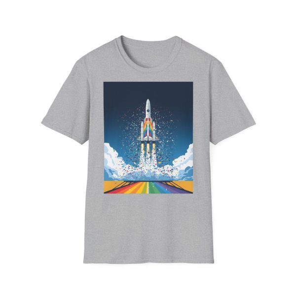 Tshirt LGBTQ+ fusée décolle dans le ciel design futuriste et inspirant pour célébrer la fierté et inclusion LGBTQ+ shirt t-shirt - Image 25