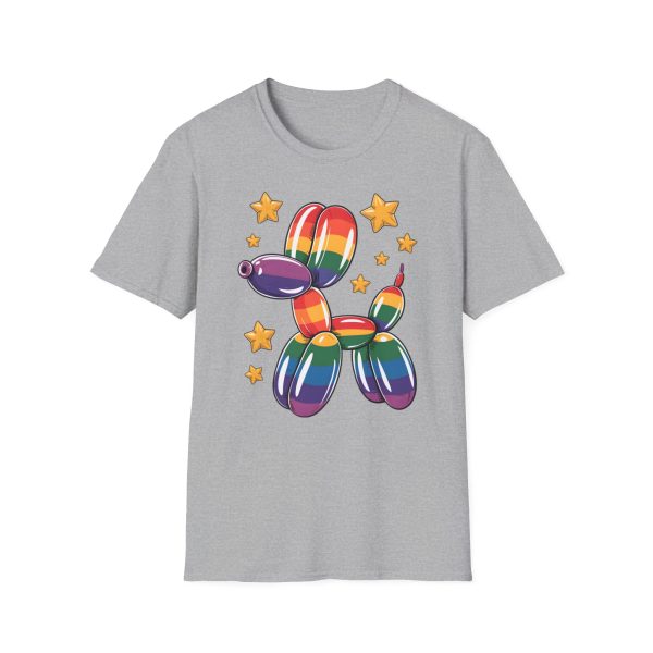 Tshirt Drapeau LGBT ballon en forme de chien avec étoiles design amusant et coloré pour soutien à la communauté LGBTQ+ et diversité t-shirt - Image 25