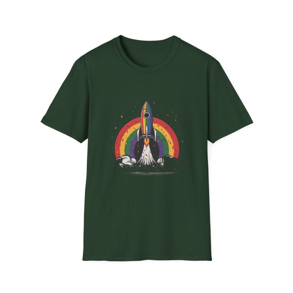 Tshirt LGBT+ fusée avec arc-en-ciel en arrière-plan design futuriste et coloré pour fierté et soutien à la communauté LGBTQ+ shirt t-shirt - Image 73