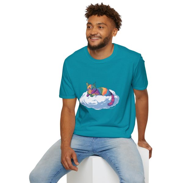 Tshirt Drapeau LGBT chat allongé sur un nuage design mignon et poétique pour sensibilisation et inclusion LGBTQ+ shirt t-shirt - Image 108