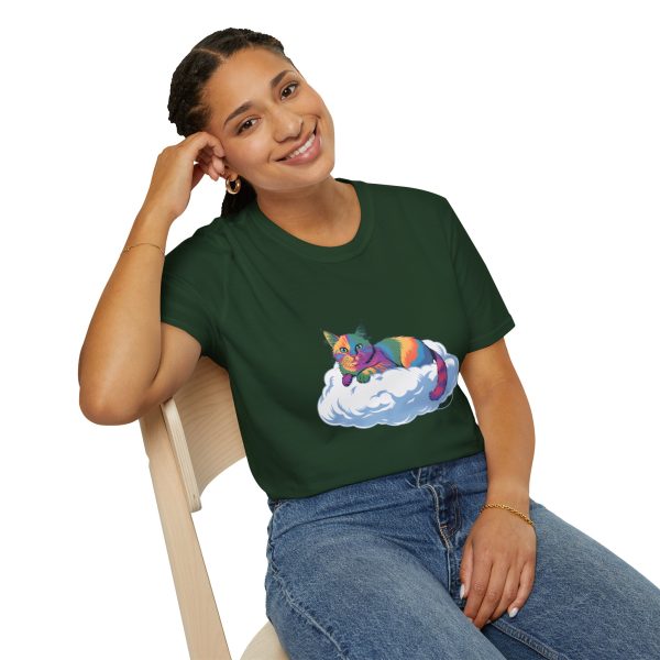 Tshirt Drapeau LGBT chat allongé sur un nuage design mignon et poétique pour sensibilisation et inclusion LGBTQ+ shirt t-shirt - Image 82