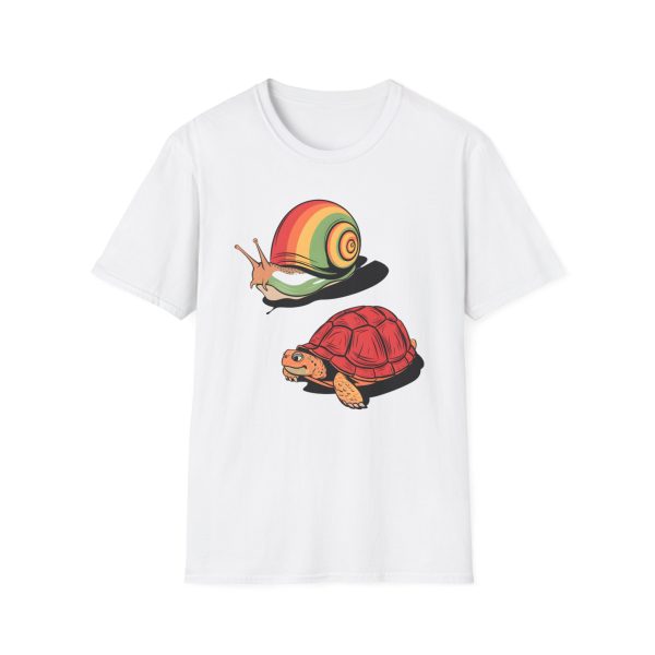 Tshirt Drapeau LGBT escargot et tortue sur fond noir design amusant pour sensibilisation et soutien à la diversité LGBTQ+ shirt t-shirt - Image 13