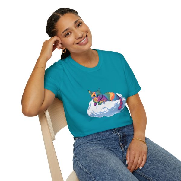 Tshirt Drapeau LGBT chat allongé sur un nuage design mignon et poétique pour sensibilisation et inclusion LGBTQ+ shirt t-shirt - Image 106