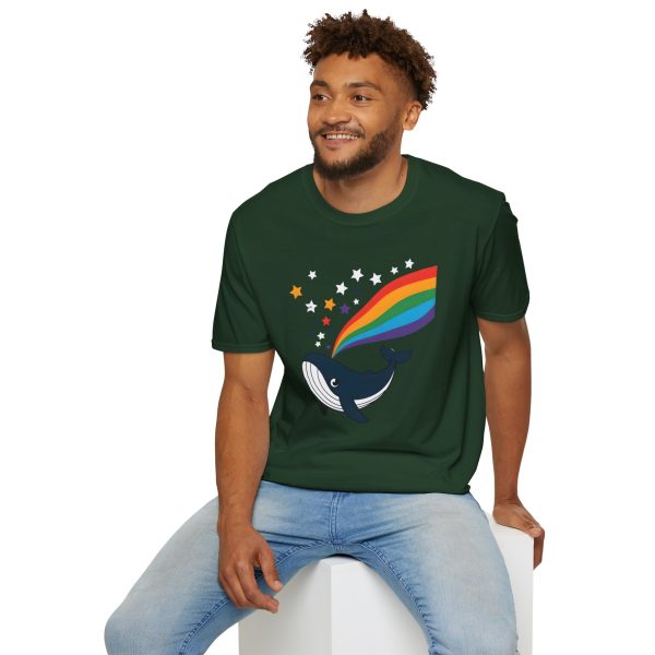 Tshirt LGBTQ+ baleine avec arc-en-ciel et étoiles design magique et coloré pour soutenir la diversité et inclusion LGBTQ+ shirt t-shirt - Image 84