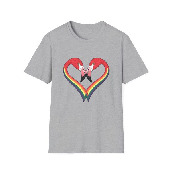 Tshirt LGBT+ flamants roses formant un coeur design symbolique pour célébration de l'amour et fierté LGBTQ+ et diversité shirt t-shirt - Image 25