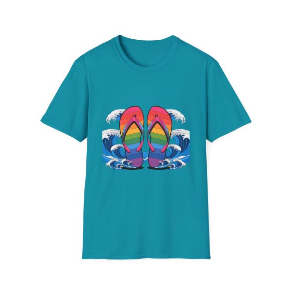 Tshirt LGBT+ tongs flottant dans l'eau design coloré et décontracté pour célébrer la fierté LGBTQ+ et l'amour universel shirt t-shirt - Image 97