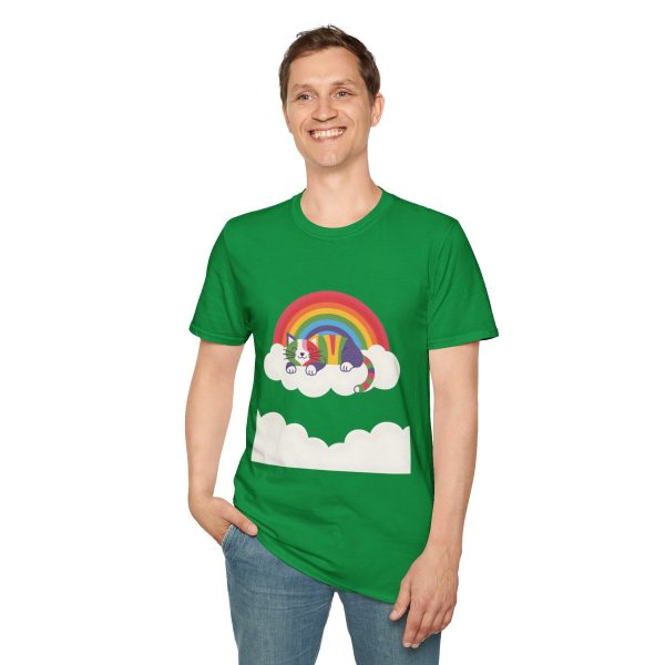 Tshirt LGBTQ+ chat dormant sur un nuage avec arc-en-ciel en arrière-plan design mignon et apaisant pour fierté LGBTQ+ shirt t-shirt - Image 91