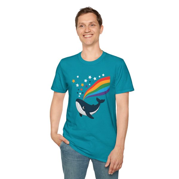 Tshirt LGBTQ+ baleine avec arc-en-ciel et étoiles design magique et coloré pour soutenir la diversité et inclusion LGBTQ+ shirt t-shirt - Image 103