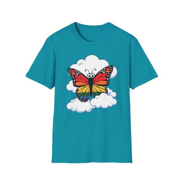 Tshirt Drapeau LGBT papillon assis sur un nuage dans le ciel design poétique et coloré pour sensibilisation et fierté LGBTQ+ shirt t-shirt - Image 97