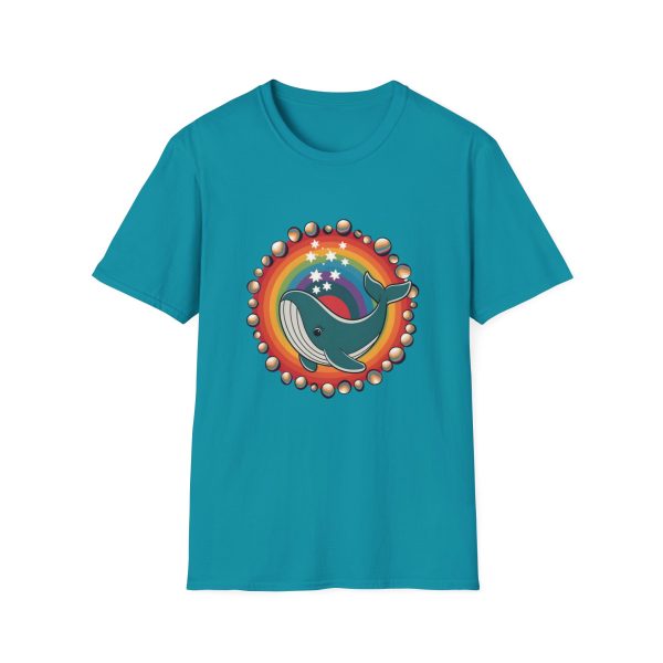 Tshirt LGBT+ baleine avec un arc-en-ciel en arrière-plan design magique et coloré pour sensibilisation et inclusion LGBTQ+ shirt t-shirt - Image 97