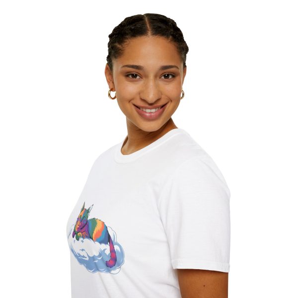 Tshirt Drapeau LGBT chat allongé sur un nuage design mignon et poétique pour sensibilisation et inclusion LGBTQ+ shirt t-shirt - Image 21