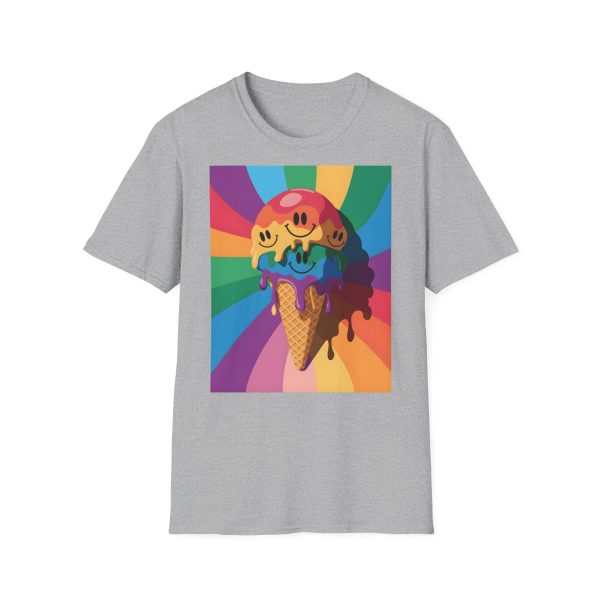 Tshirt Drapeau LGBT trois cônes de glace avec garnitures différentes design amusant et coloré pour célébrer la diversité LGBTQ+ t-shirt - Image 25