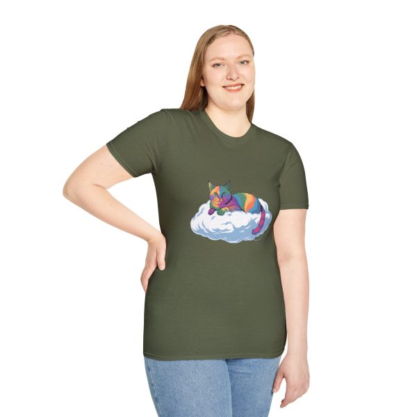 Tshirt Drapeau LGBT chat allongé sur un nuage design mignon et poétique pour sensibilisation et inclusion LGBTQ+ shirt t-shirt - Image 65