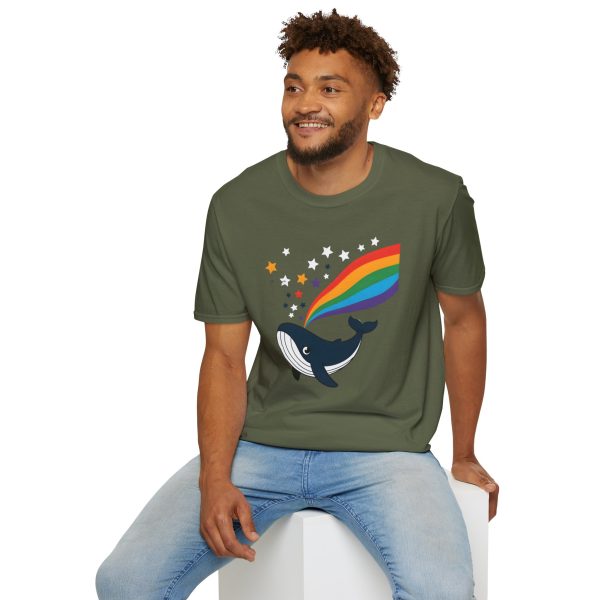 Tshirt LGBTQ+ baleine avec arc-en-ciel et étoiles design magique et coloré pour soutenir la diversité et inclusion LGBTQ+ shirt t-shirt - Image 72