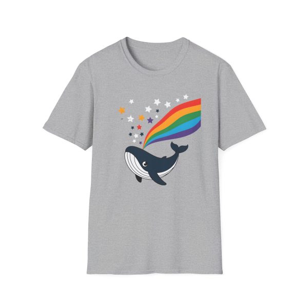 Tshirt LGBTQ+ baleine avec arc-en-ciel et étoiles design magique et coloré pour soutenir la diversité et inclusion LGBTQ+ shirt t-shirt - Image 25