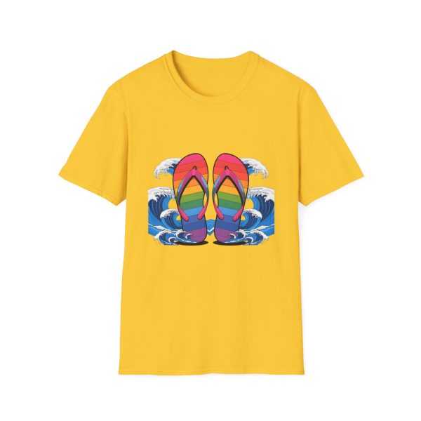 Tshirt LGBT+ tongs flottant dans l'eau design coloré et décontracté pour célébrer la fierté LGBTQ+ et l'amour universel shirt t-shirt - Image 49