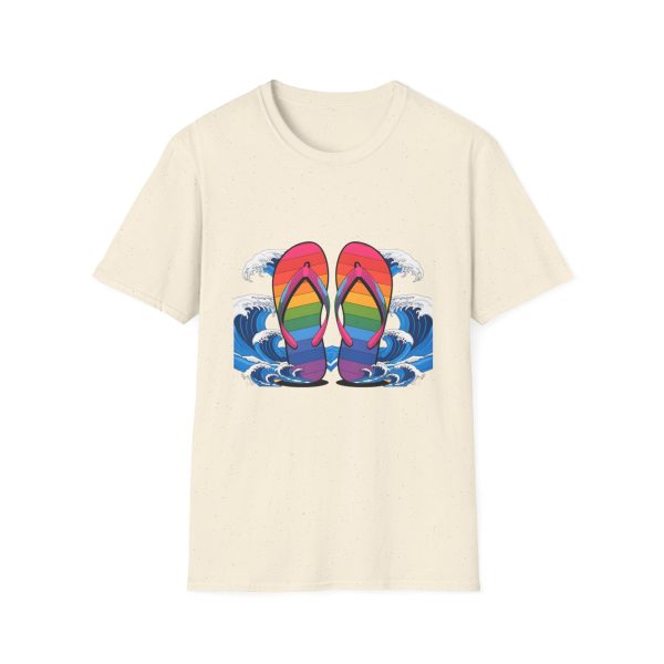 Tshirt LGBT+ tongs flottant dans l'eau design coloré et décontracté pour célébrer la fierté LGBTQ+ et l'amour universel shirt t-shirt - Image 37