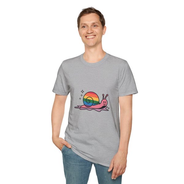 Tshirt Drapeau LGBT escargot avec coquille arc-en-ciel design amusant et coloré pour sensibilisation LGBTQ+ et fierté shirt t-shirt - Image 31