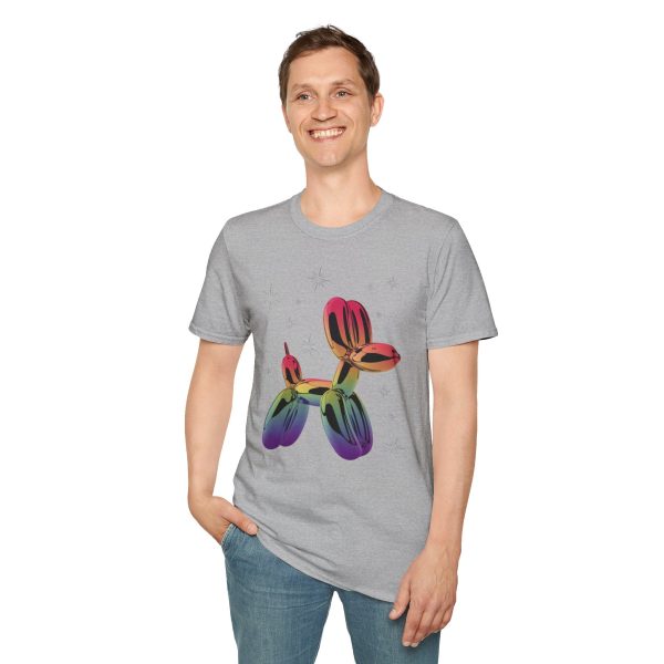 Tshirt LGBTQ+ ballon chien coloré sur fond noir design fun et éclatant pour célébrer la fierté LGBT+ et diversité des genres shirt t-shirt - Image 31