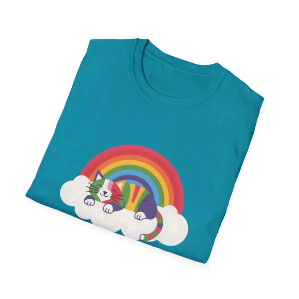 Tshirt LGBTQ+ chat dormant sur un nuage avec arc-en-ciel en arrière-plan design mignon et apaisant pour fierté LGBTQ+ shirt t-shirt - Image 100