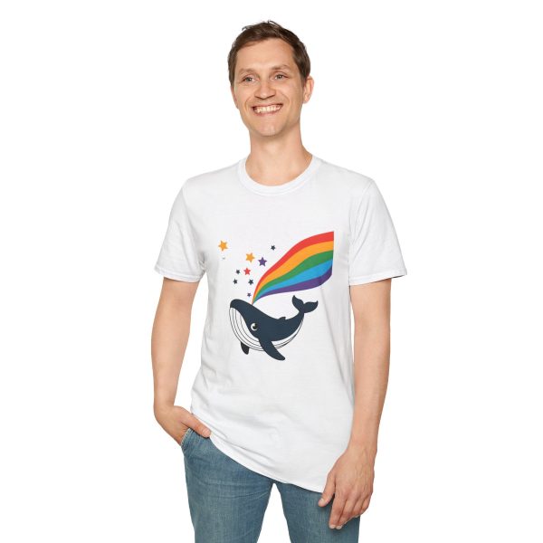 Tshirt LGBTQ+ baleine avec arc-en-ciel et étoiles design magique et coloré pour soutenir la diversité et inclusion LGBTQ+ shirt t-shirt - Image 19