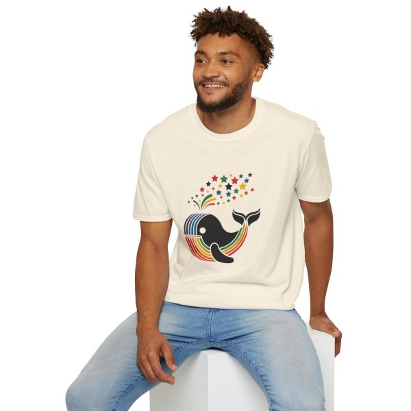 Tshirt LGBT+ baleine sautant hors d'un arc-en-ciel design magique et coloré pour célébrer la fierté et diversité LGBTQ+ shirt t-shirt - Image 48