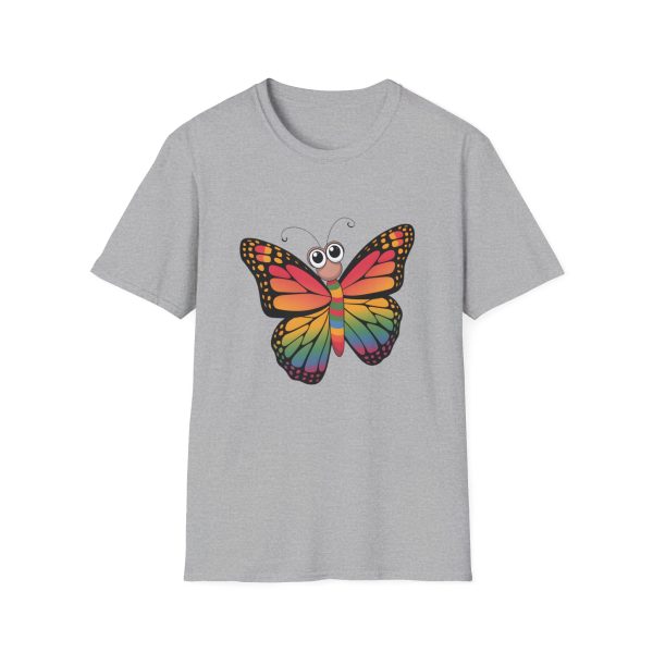 Tshirt LGBTQ+ papillon coloré avec grands yeux sur fond noir design vibrant et amusant pour célébrer la diversité LGBTQ+ shirt t-shirt - Image 25