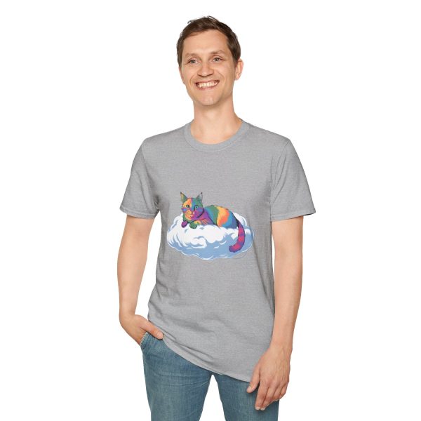 Tshirt Drapeau LGBT chat allongé sur un nuage design mignon et poétique pour sensibilisation et inclusion LGBTQ+ shirt t-shirt - Image 31