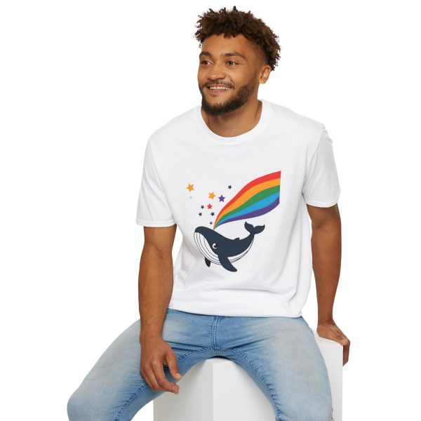 Tshirt LGBTQ+ baleine avec arc-en-ciel et étoiles design magique et coloré pour soutenir la diversité et inclusion LGBTQ+ shirt t-shirt - Image 24